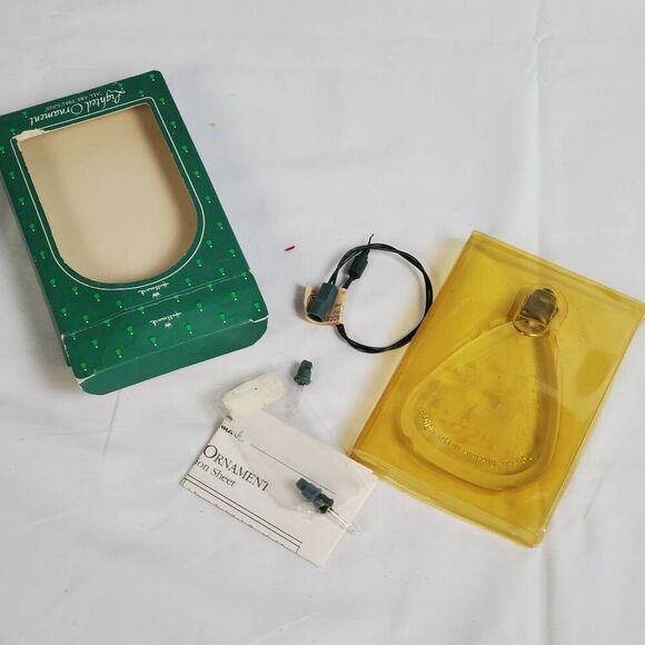 Vintage Hallmark Lighted Ornament “All Are Precious” Frosted Glass Plug-In Chris - Picture 6 of 6